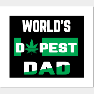 World's Dopest Dad t shirt Posters and Art